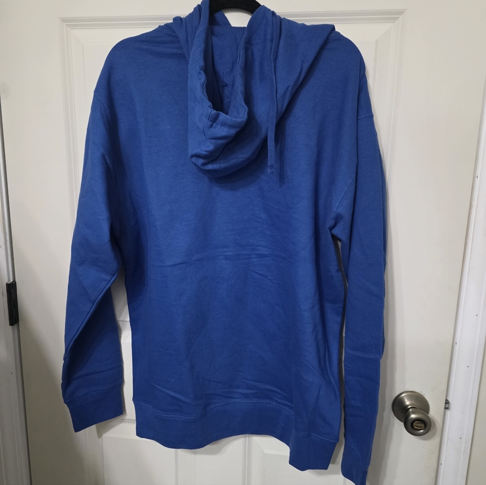 (2 FOR $20) Men's Blue Hooded Sweatshirt - Classic Pullover Hoodie (59-1865) - Picture 4 of 6